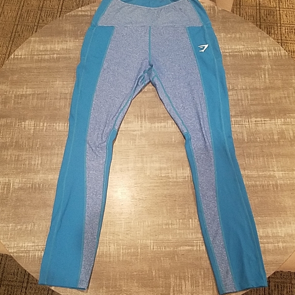 Gymshark Teal Blue High Waist Leggings - Picture 4 of 7